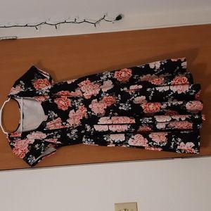 Torrid Size 1 Blue, Pink, and Black Floral Dress